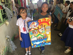 CAA Elementary School Students make posters to show some love and support to the Filipino seafarers who are onboard vessels